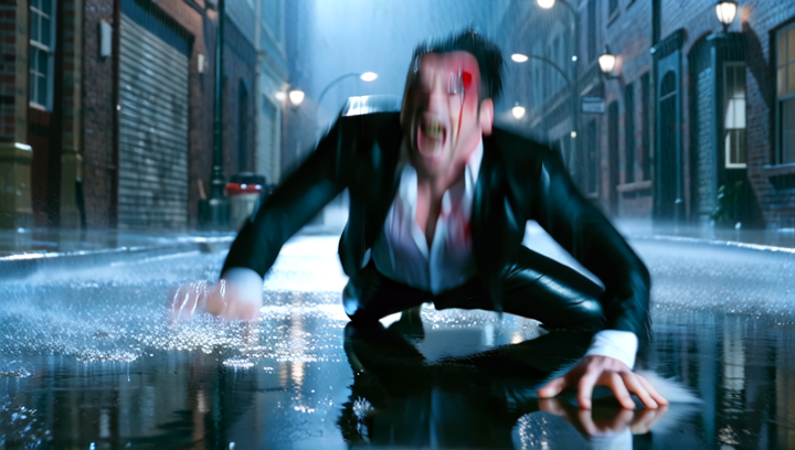 Cinematic low-angle shot