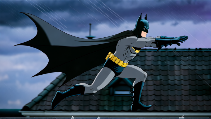 Slow-motion side profile tracking shot