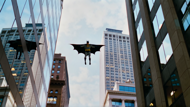 Low-angle shot from street level looking up