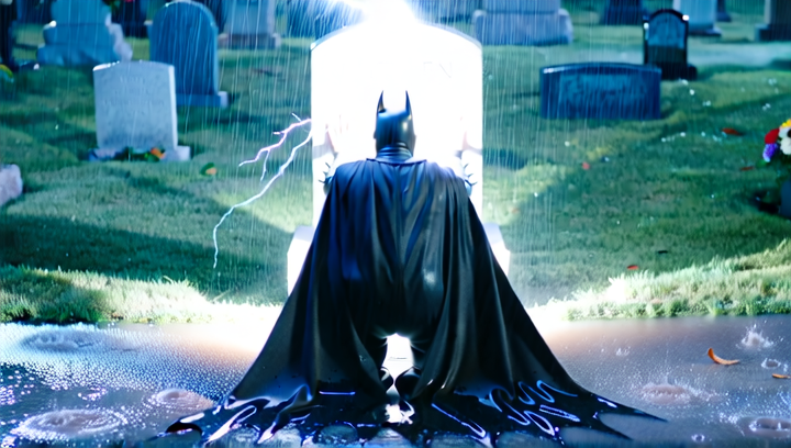 Wide shot, perfectly symmetrical composition