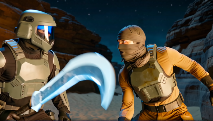 Handheld close-combat shot, chaotic and visceral